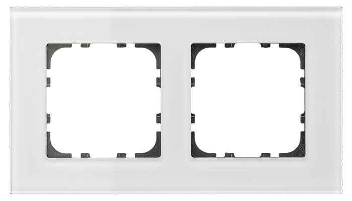 MDT Smart Home: Weiße und schwarze Glasrahmen für 55 mm Schalterprogramme