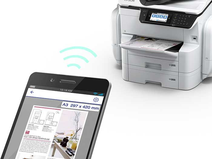 Epson Workforce Pro: Zugriff auf den Drucker über authentifizierte Mobilgeräte